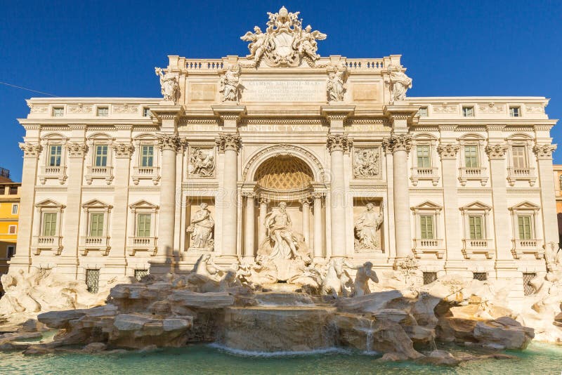 Beautiful architecture of the Trevi Fountain in Rome, Italy stock photos Beautiful architecture of the Trevi Fountain in Rome, Italy stock photos