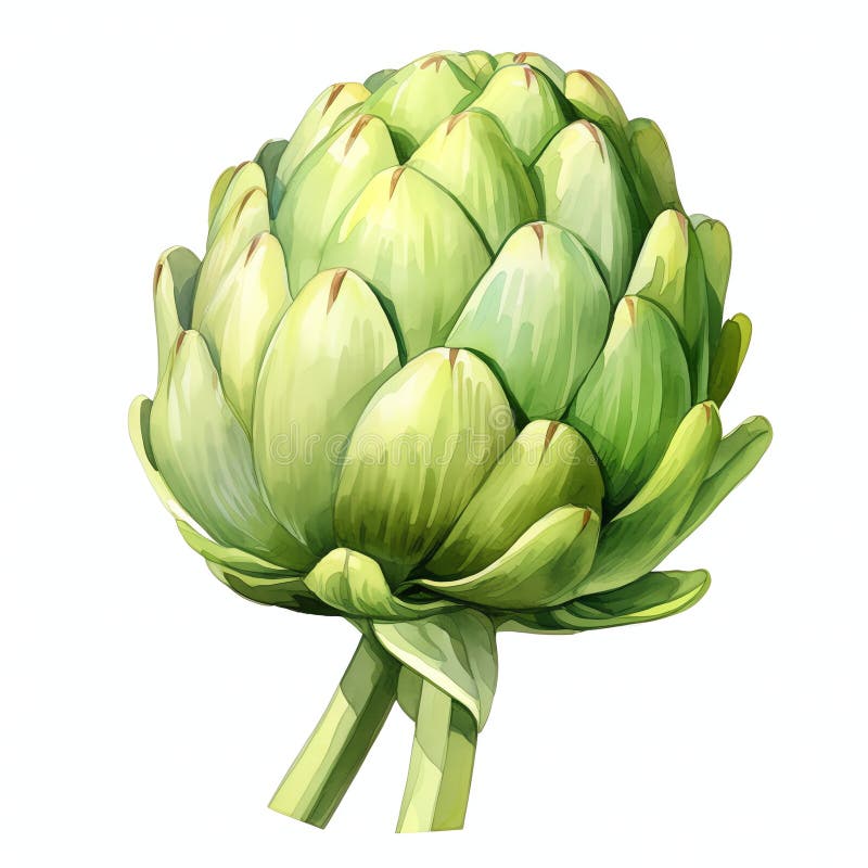 Beautiful Artichoke Watercolor Vegetable Clipart Illustration Stock ...