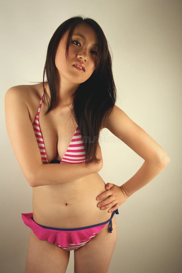 Beautiful Asian Girl in a Bikini Stock Image pic picture