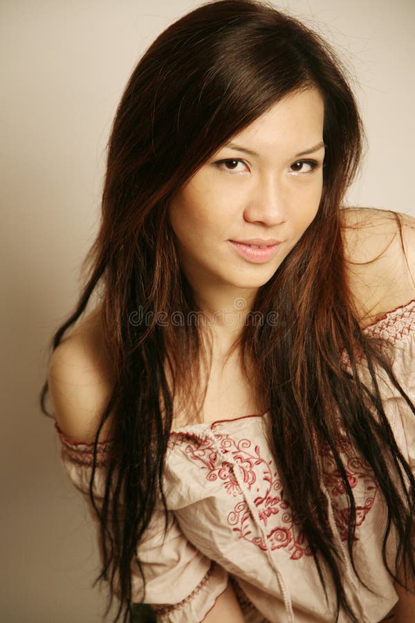 Beautiful Asian girl smiling