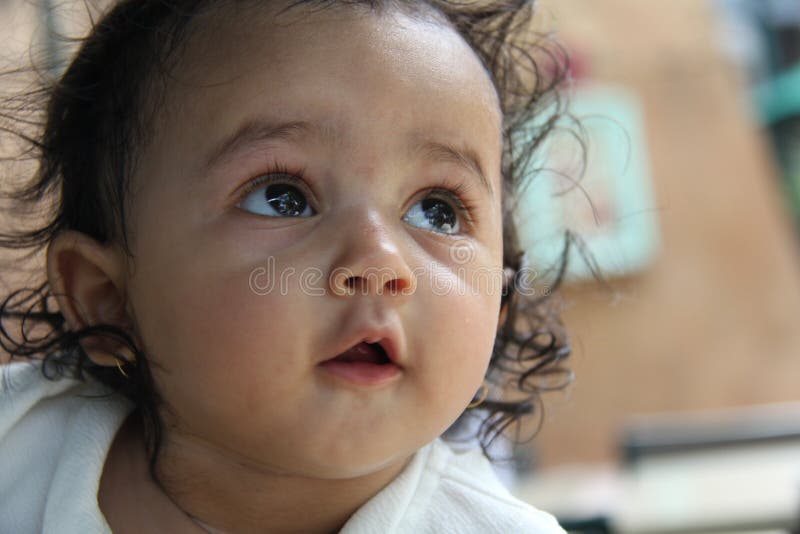 Close Up of Happy Healthy Indian New Born Baby Stock Image - Image of  focus, head: 120384115