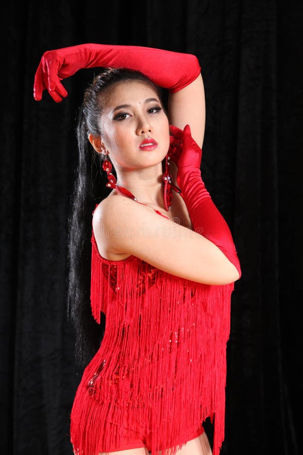 Beautiful Asian Woman Latin Dance Stock Image - Image of beauty ...