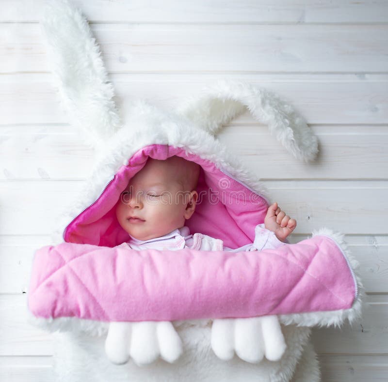 The Beautiful Baby in a Cozy and Warm Blanket. Stock Image Image of