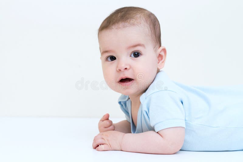 Beautiful Baby on White Background Stock Photo - Image of cute, infant ...