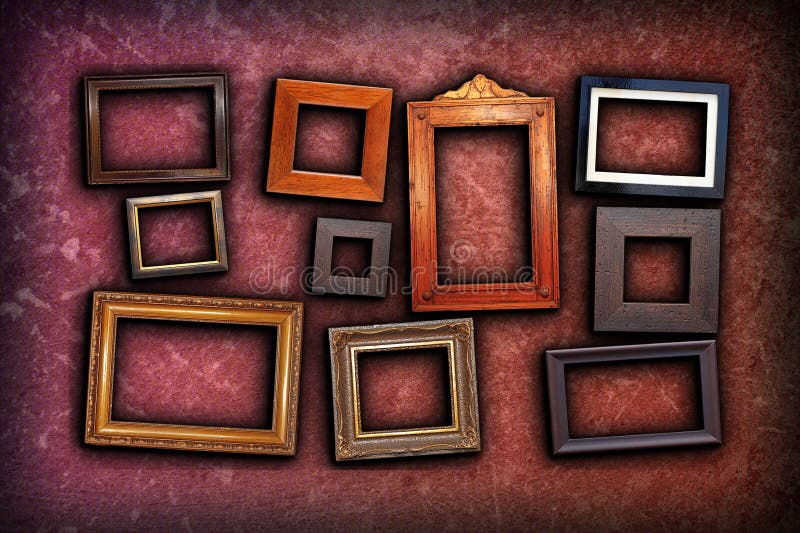 Beautiful Backdrop with Vintage Frames Stock Photo - Image of ancient ...