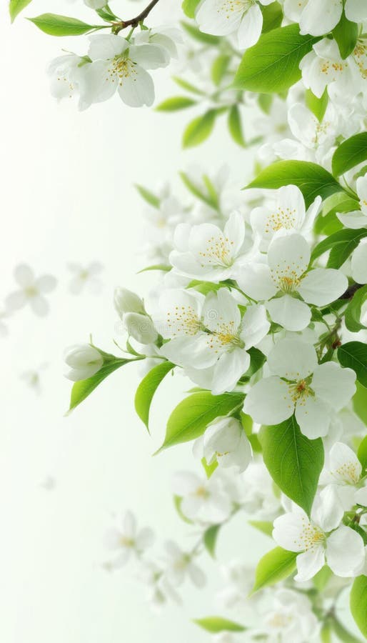 Beautiful background with a blooming apple tree. royalty free illustration