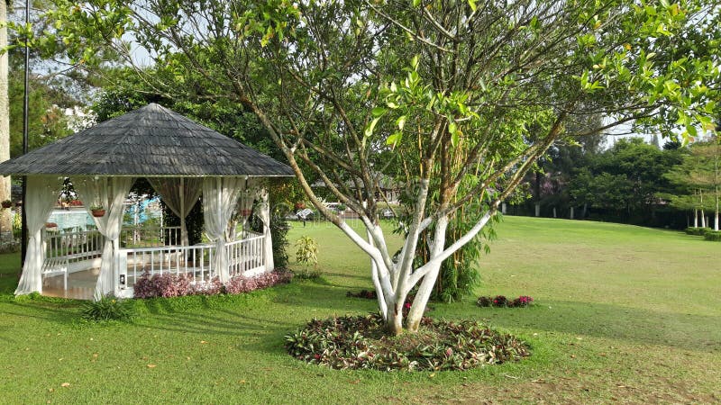 beautiful backyard gazebo in the park