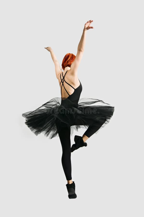 Beautiful ballerina wearing black