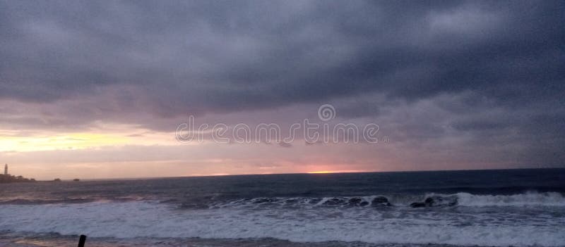Beautiful Beach atmosphere stock image. Image of sunrise - 222771545