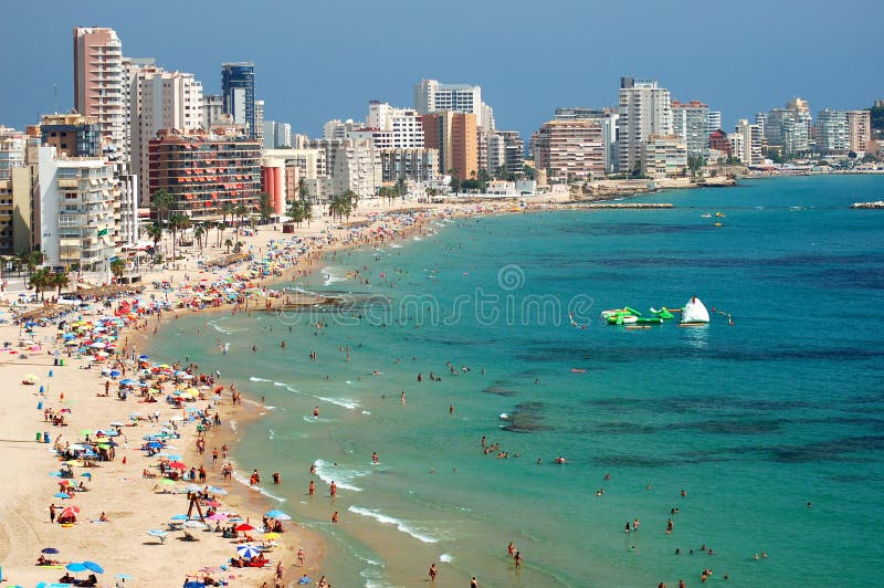 Beautiful beach in Calpe, Spain