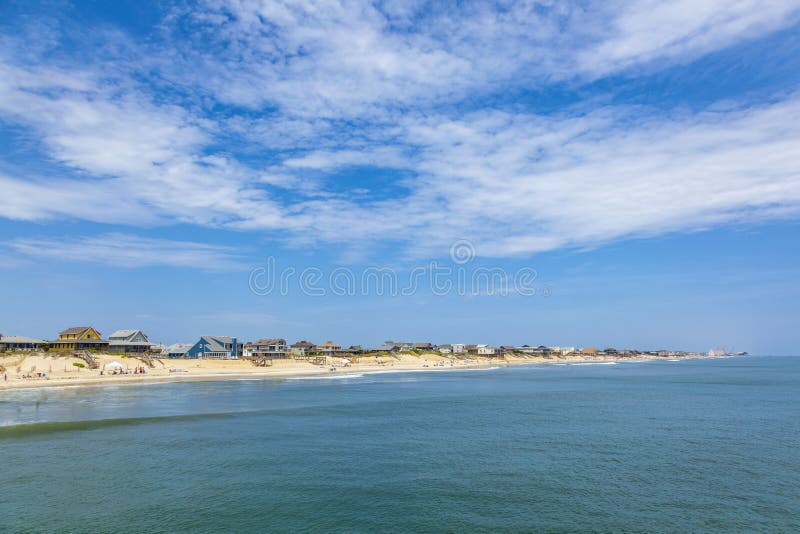 Beautiful Beach at Nags Head in the Outer Banks Stock Image Image of