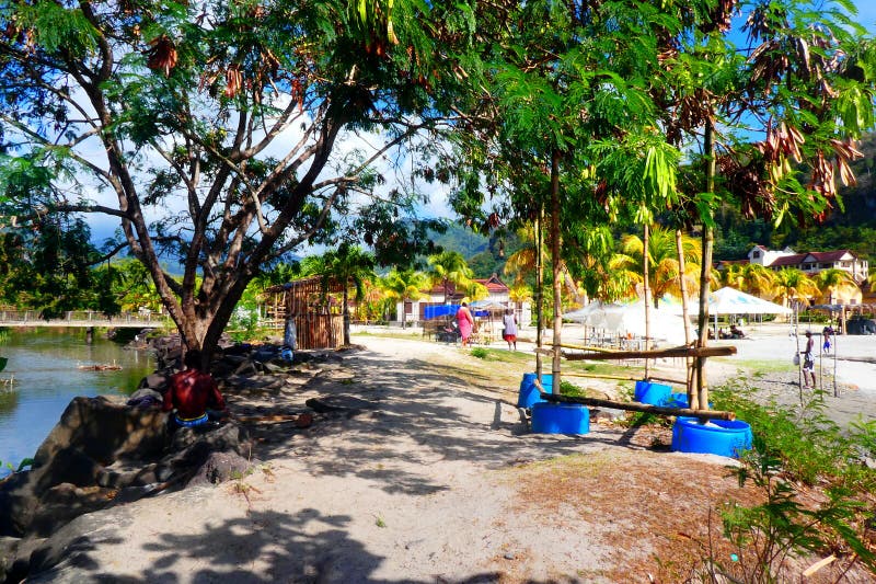 Beautiful Beach Scene at ARGYLE BEACH, Saint Vincent, Caribbean