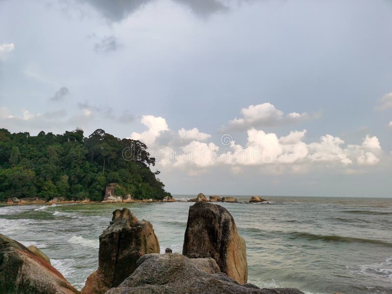 Beautiful Beach Scenery At Beach Teluk Cempedak Kuantan  