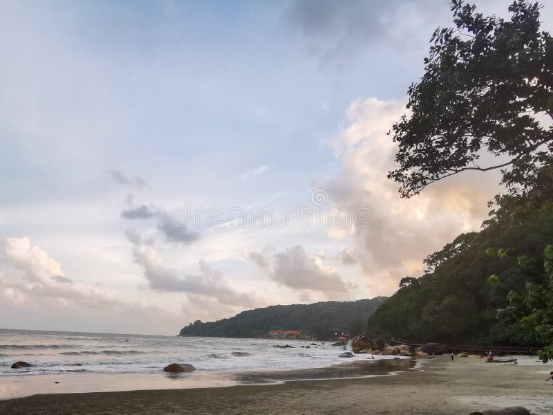 Beautiful Beach Scenery At Beach Teluk Cempedak Kuantan  