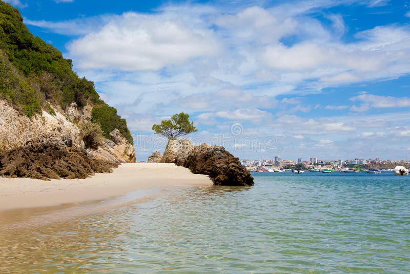 Beautiful beach of Setubal in Portugal