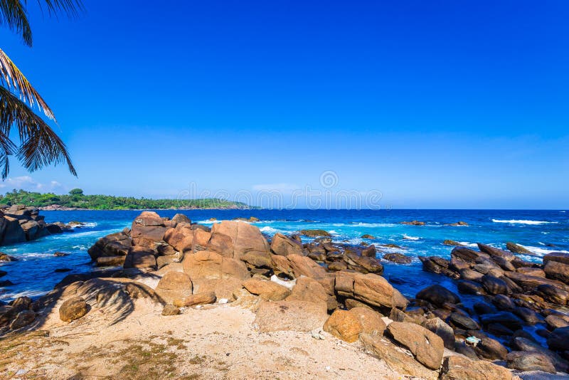 Beautiful beach of Sri Lanka royalty free stock photo