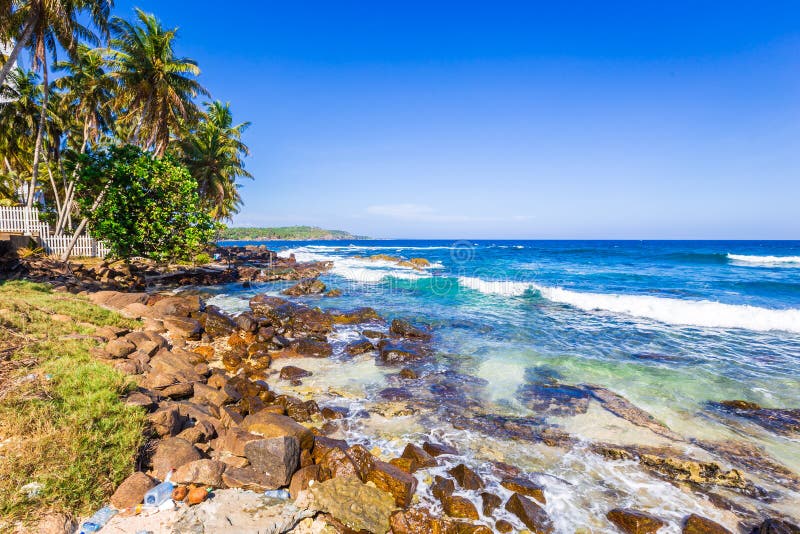 Beautiful beach of Sri Lanka royalty free stock photo