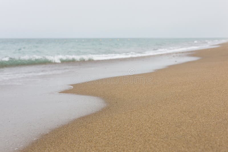 Beautiful beach view with soft sand and blue sea