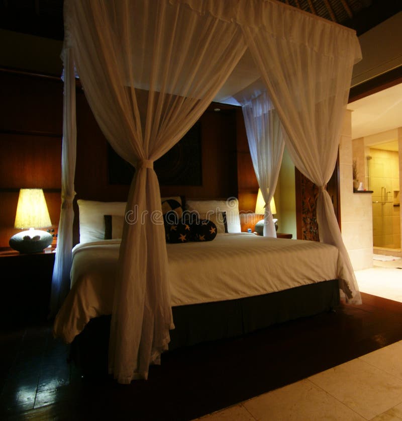 Beautiful bedroom stock photo. Image of classy, veil 20978196