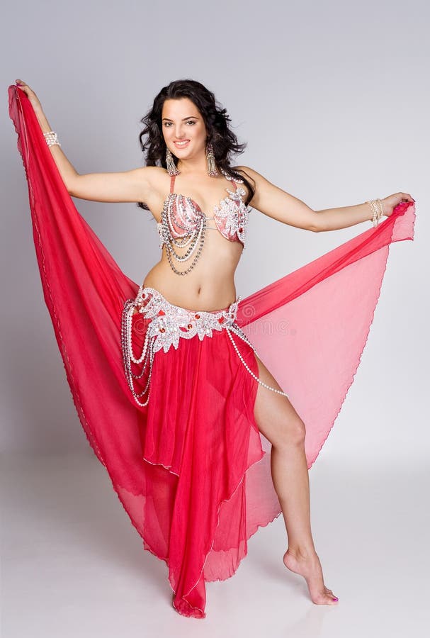 Beautiful belly dancer in motion