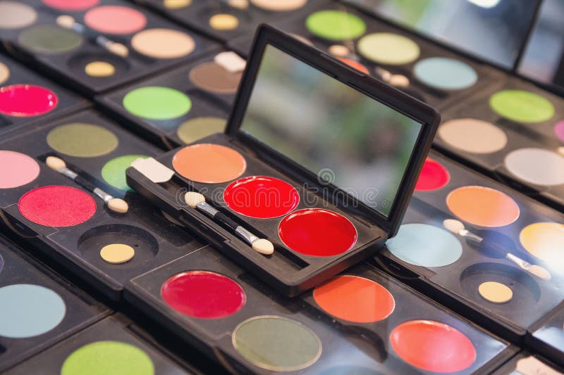 Beautiful Big Multicolor Professional Makeup Set of Different Colorful Eye Stock Image - of multicolor, close: 151288681