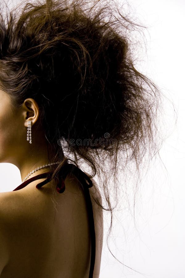 Beautiful black hair royalty free stock photos