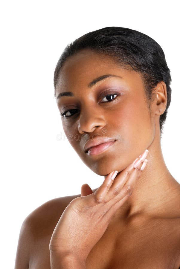 Beautiful black woman skin care royalty free stock image Beautiful black woman skin care royalty free stock image
