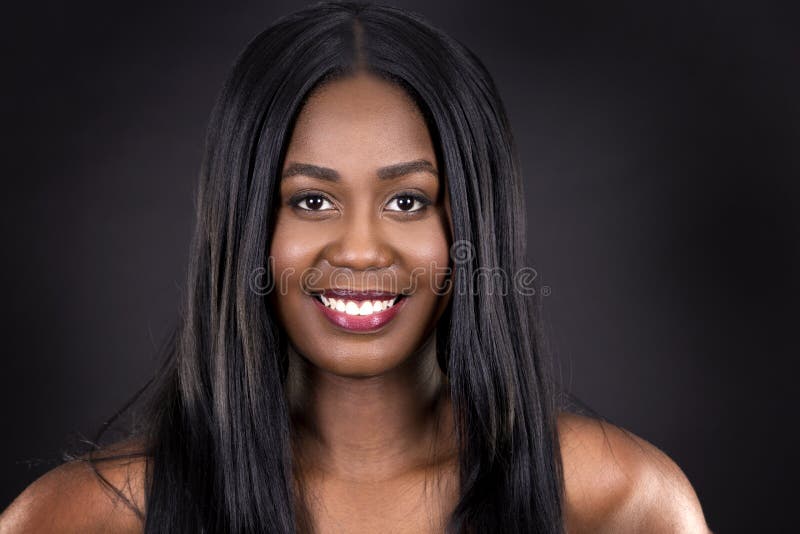Beautiful black woman stock photo. Image of happy, african 68805062