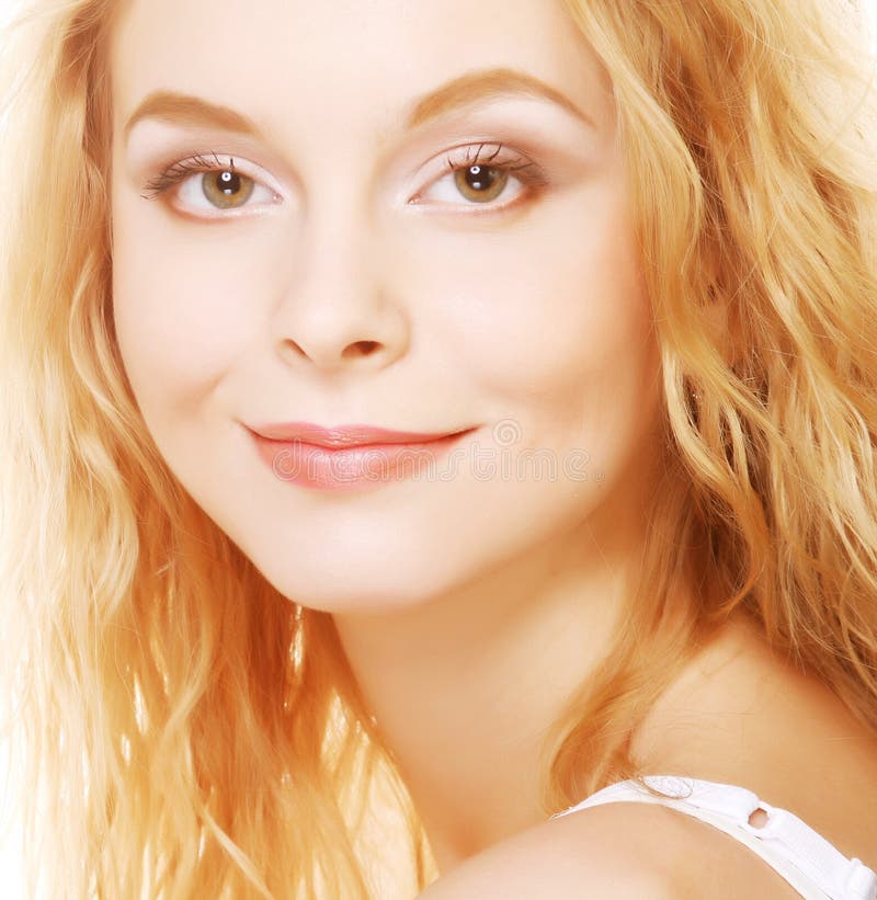 Beautiful Blonde with Curly Hair Stock Photo  Image of lady, model