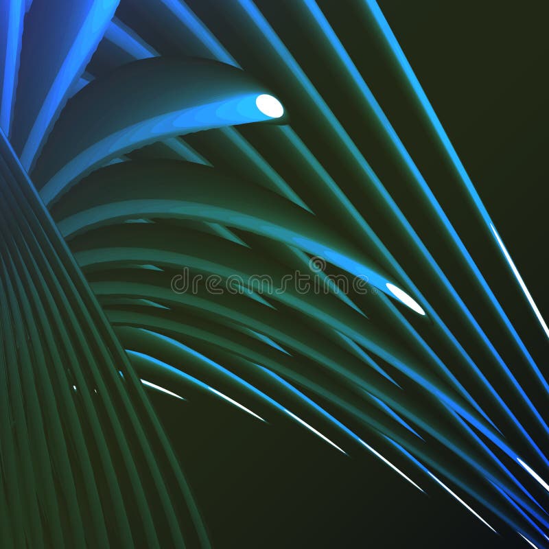 Beautiful blue abstract magic energy electric spiral twisted cosmic fire lattices from lines, strips, sticks, rods shining glowing stock illustration Beautiful blue abstract magic energy electric spiral twisted cosmic fire lattices from lines, strips, sticks, rods shining glowing stock illustration