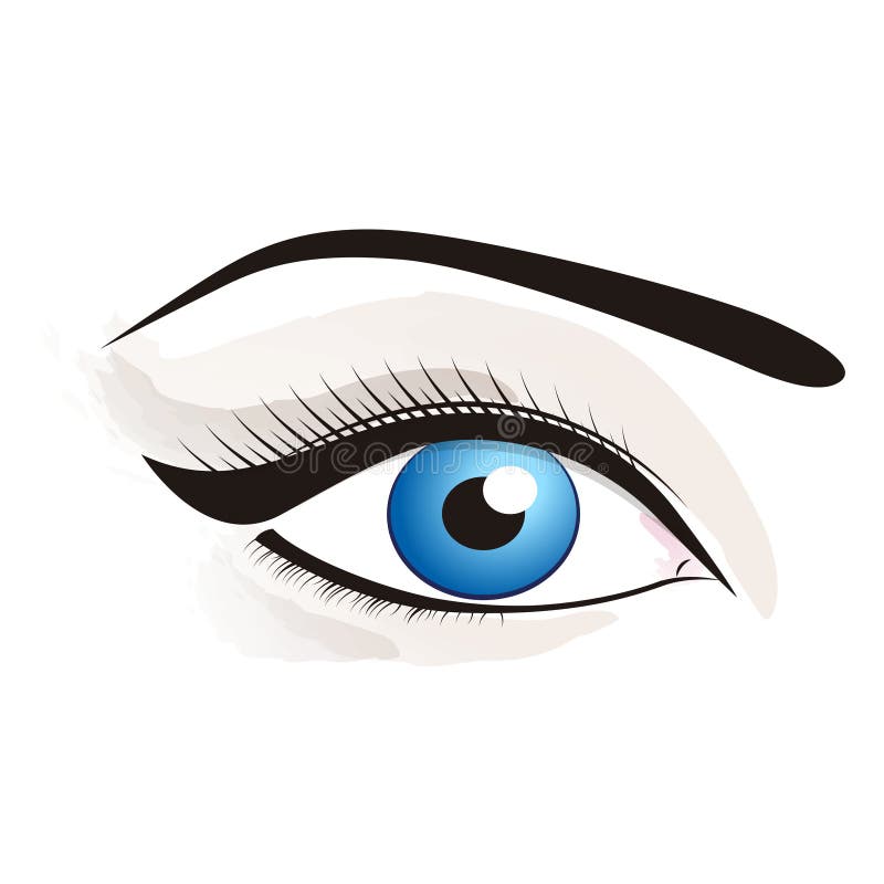 Beautiful blue eye stock illustration. Illustration of male - 84046887
