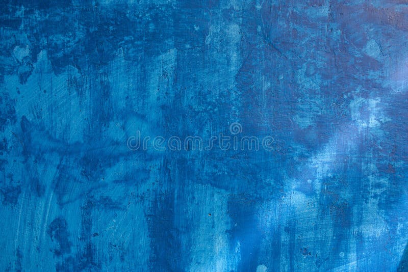 Beautiful blue painted grunge wall texture, different blue tones