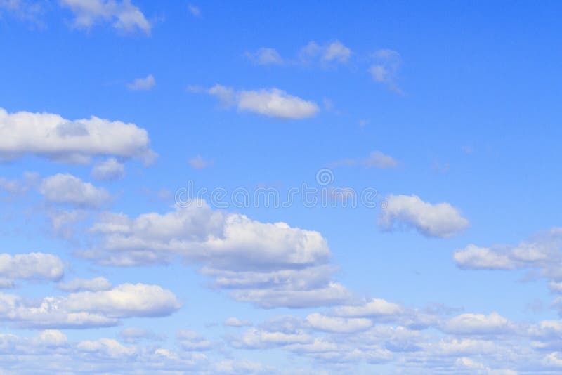Beautiful Blue Sky and Clouds Leaving in Perspective Stock Image