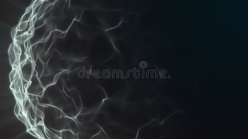 Frumoasă suprafață de apă albastră. redare abstractă 3d cu animație cu undă de linie de plutire. animație cu buclă fără sudură de vector illustration