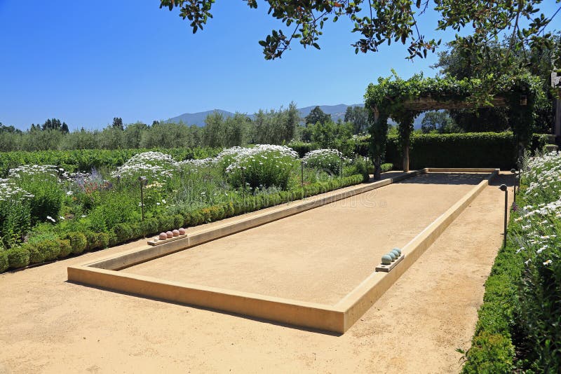 Beautiful Bocce Ball Court stock image. Image of recreation 25901937