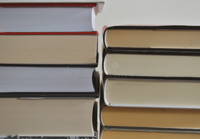Beautiful Books in Two Columns Stock Photo Image of columns, colorful