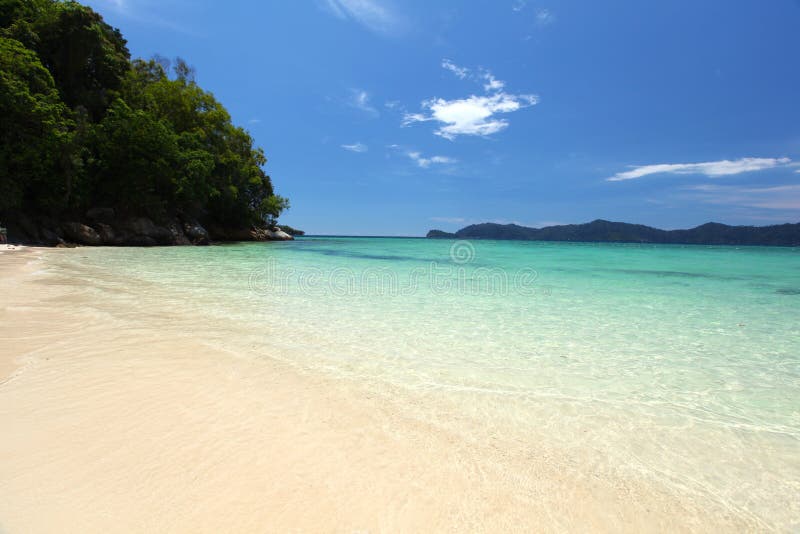 Beautiful Borneo Beach  stock image Image of clouds 