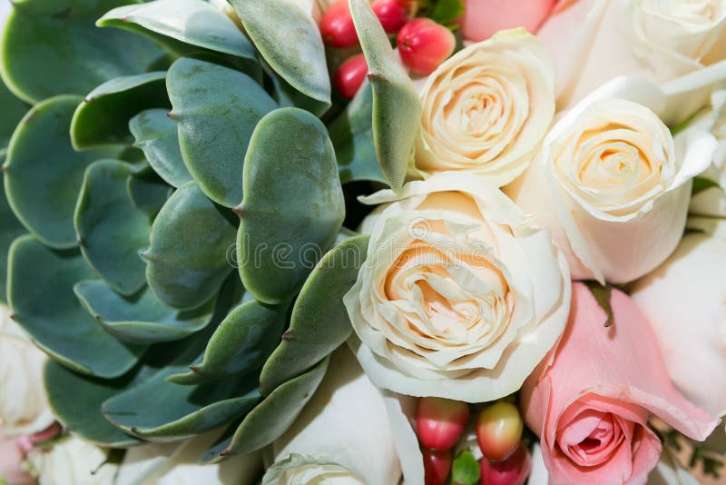 Beautiful Bouquet for the Bride on Wedding Day Stock Image Image of