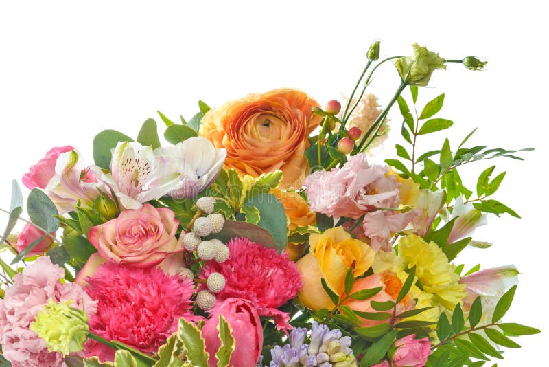 Beautiful Bouquet of Bright Flowers Stock Image Image of horizontal