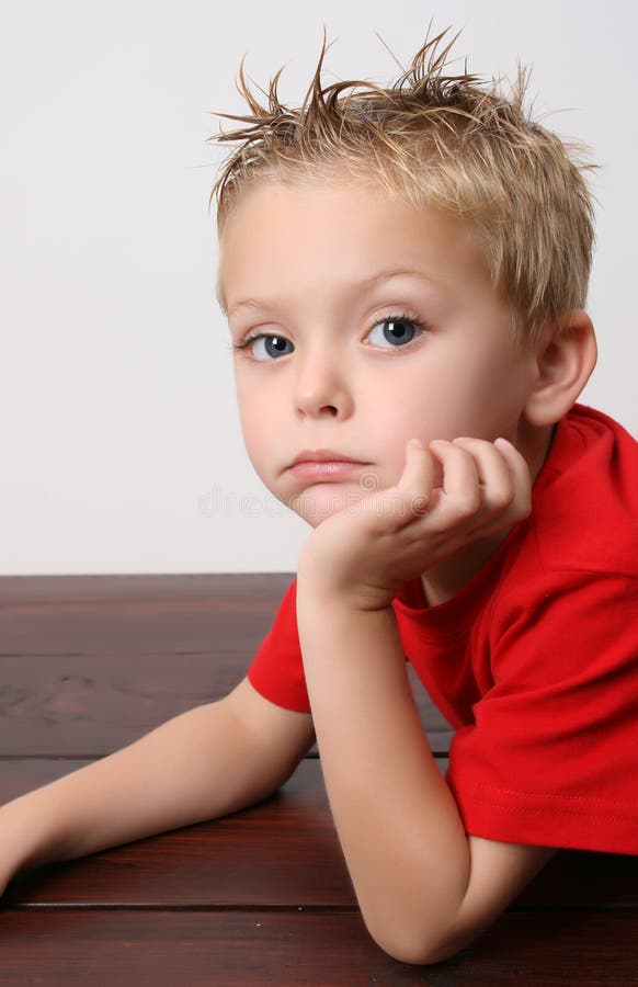 Blond boy stock image. Image of gorgeous, adorable, house - 3770815