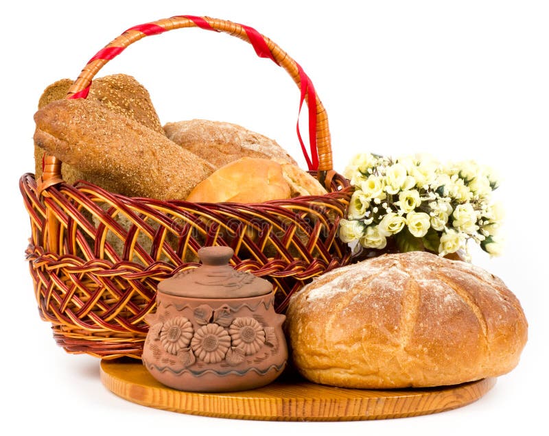 Beautiful Bread Set in Basket Stock Photo Image of diet, dieting 24187834