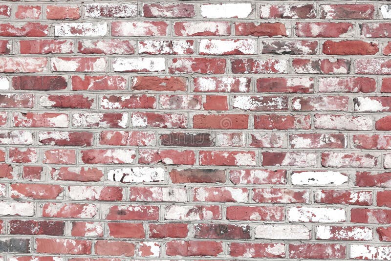 Beautiful Brick Background with Old Red Bricks and Bricks in White