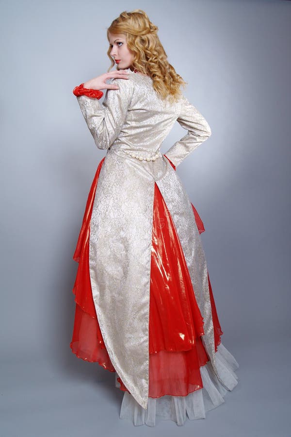 Beautiful bride dressed in exclusive dress stock photography Beautiful bride dressed in exclusive dress stock photography