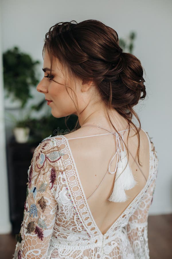 Boho Hairstyle. Bride Bride with Fashionable Stock Image - Image of makeup, hairstyle: 181296609 Boho Hairstyle. Bride Bride with Fashionable Stock Image - Image of makeup, hairstyle: 181296609