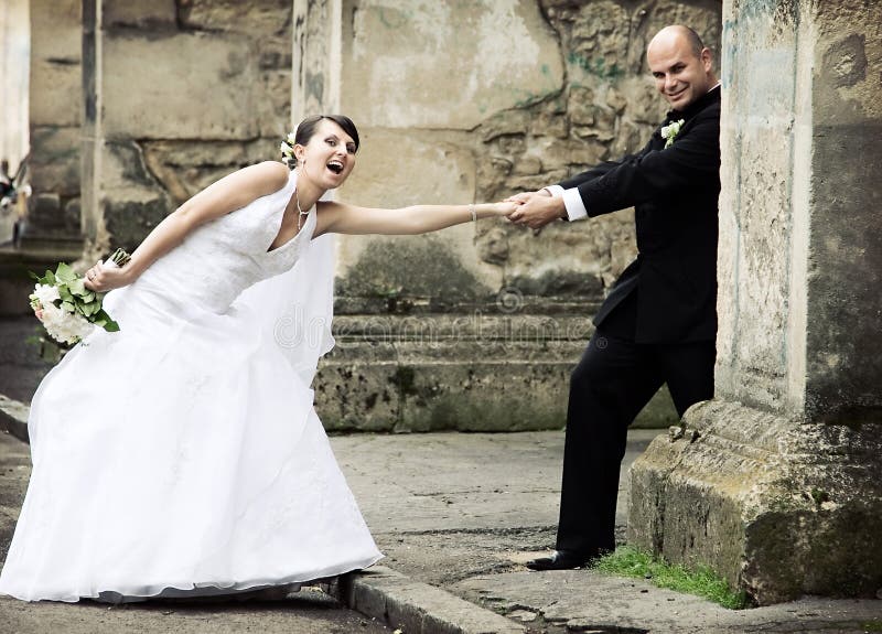 Beautiful bride and groom