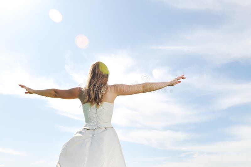 Beautiful bride outdoor