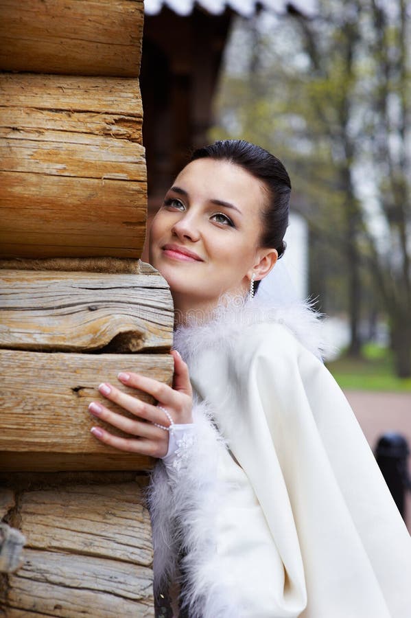 Beautiful bride in wedding walk