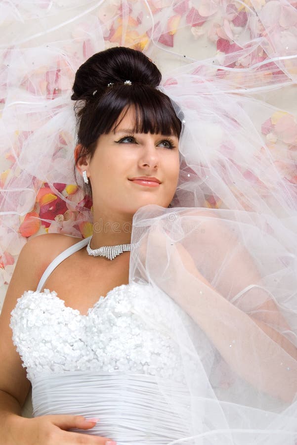 Beautiful bride in white dress