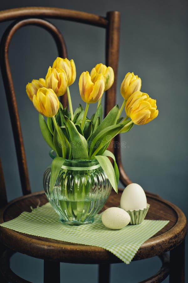 Still Life with Yellow Tulips