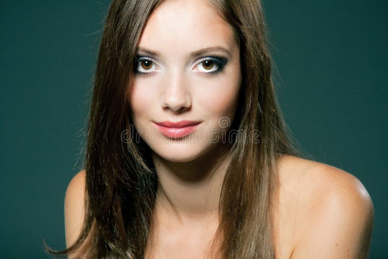 Beautiful Brunette Girl Stock Image Image Of Portrait 10951727